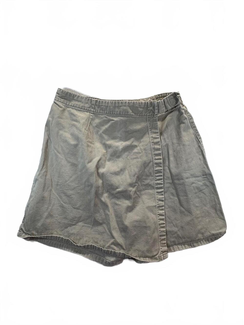 Vintage White Stag Women’s 10 Khaki Skort Wrap Front High Waist 100% Cotton